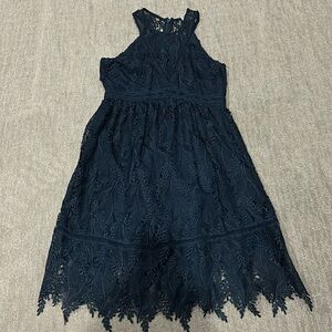 Navy Lace Chelsea 28 overlay dress size 12
